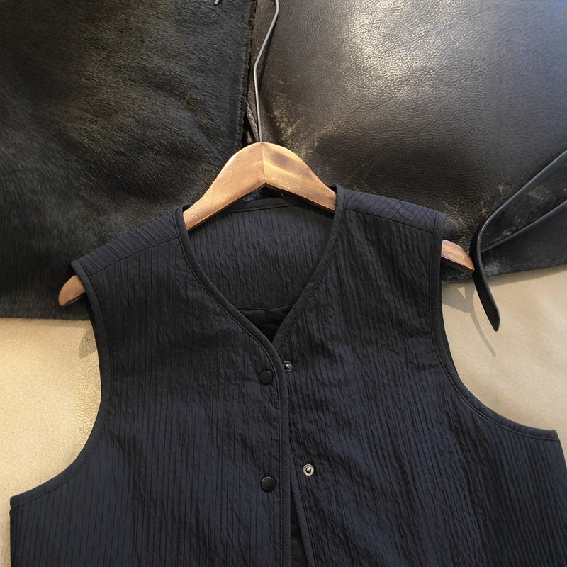 Lightweight Cotton Spun Quilted Quilted Warm Cotton Thin Vest S35501 Drop Shipping