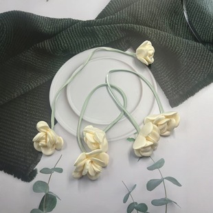 2025 New Rose Flower Curtain Straps Elegant Camellia Thread Straps Clothing Headwear Hair Accessories Accessories Wholesale