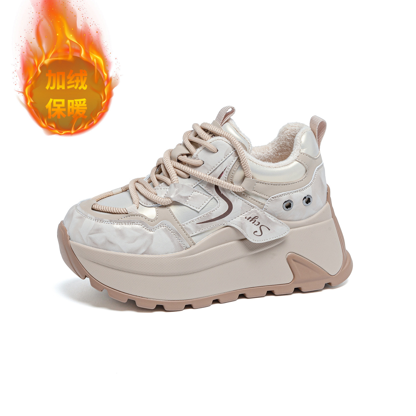 Giày sneaker nữ đế xuồng chunky phong cách retro, phối màu trẻ trung — M2977-1 plus màu trà sữa nhung, M2977-1 plus nhung màu mơ, M2977-1 plus nhung xám, M2977 lớp lót đơn màu mơ