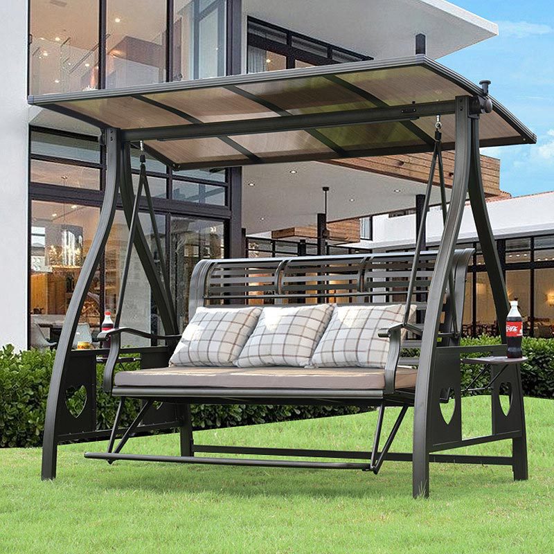 Silla colgante para exteriores, silla colgante para patio, silla colgante tipo cesta para balcón, silla colgante de metal moderna de aleación de aluminio para interiores.