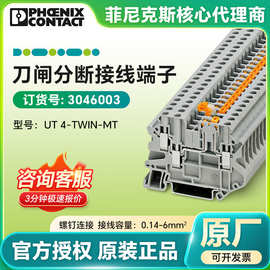 德国PHOENIX CONTACT 3046003刀闸分断接线端子UT 4-TWIN-MT端子