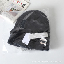 美系K家~情侣秋冬款立体软胶小人头像含羊毛粗针防寒针织帽651