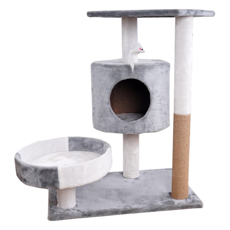 Venta al por mayor de una sola pieza de juguete gato pequeño gato escalada marco gato cero tablero gato cero poste gato nido gato árbol integrado