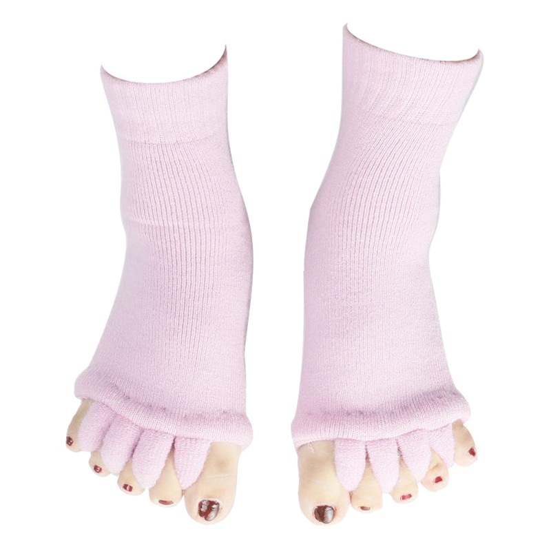 Calcetines japoneses y coreanos de yoga calcetines de cinco dedos calcetines de Punta abierta calcetines para dormir corrección pulgar valgus masaje calcetines de cinco dedos