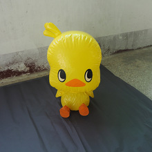 厂家定做充气不倒翁小黄鸭 儿童可爱小黄鸭玩具 PVC充气不倒翁