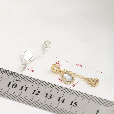 Zirconia Gourd-Shaped Spacer Beads Zərgərlik ara hissələri