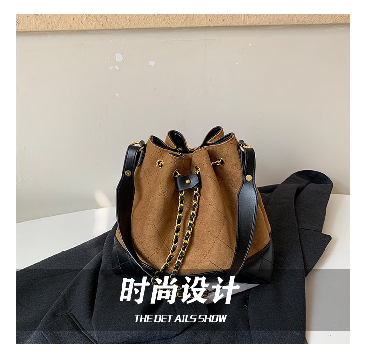 Túi xách tay nữ dáng xô cổ điển đeo vai đi làm dung tích lớn — màu cà phê, màu kaki, màu nâu, đen chi tiết 3
