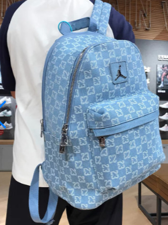 Marca de marea transfronteriza Jacquard mochila de gran capacidad de estilo de automóvil costura pequeña bolsa cuadrada mochila de estudiantes de letras de diamante
