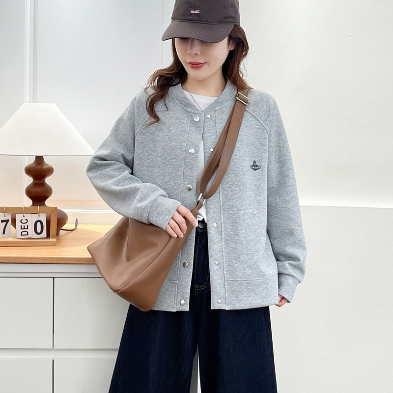 大码胖mm外套女2025年秋季新款200斤时尚减龄刺绣宽松棒球服上衣|undefined
