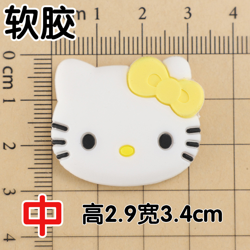 Soft glue: yellow medium bow tie cat 2.9x3.4cm