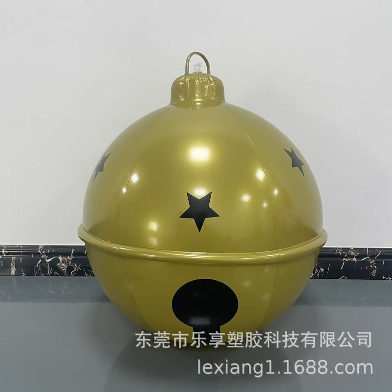 跨境新款PVC充气圣诞球 充气铃铛球挂饰节日派对户外庭院场景布置|undefined