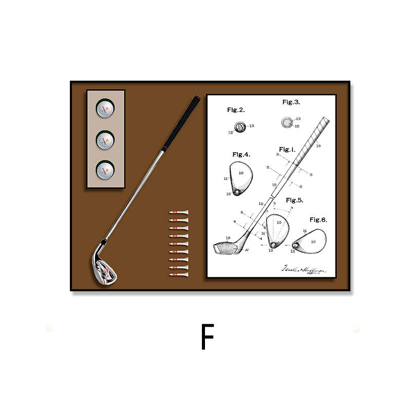 Golf colgando pintura sala de estar pintura decorativa sofá fondo pared pintura pasillo mural club colgando pintura