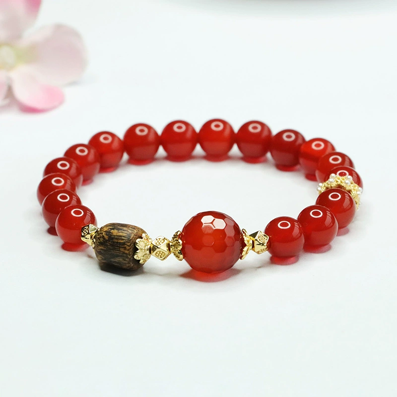 Органический оникс bracelet, коралловый древесный розарий, цепь, китайский стиль, оптом