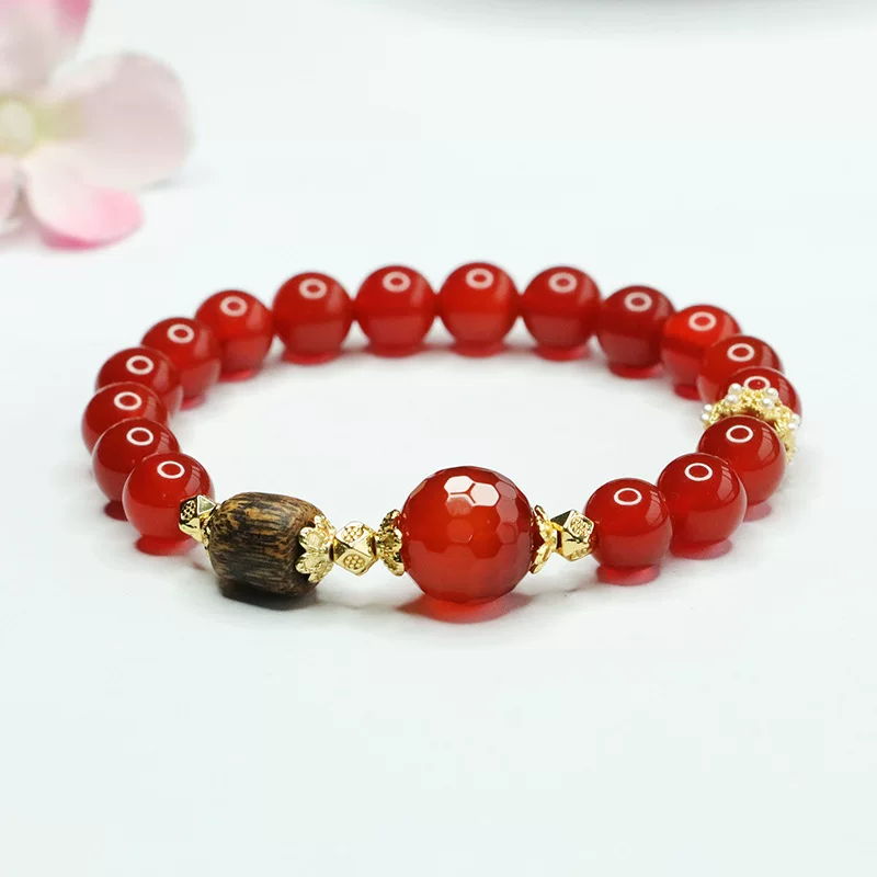 Органический оникс bracelet, коралловый древесный розарий, цепь, китайский стиль, оптом