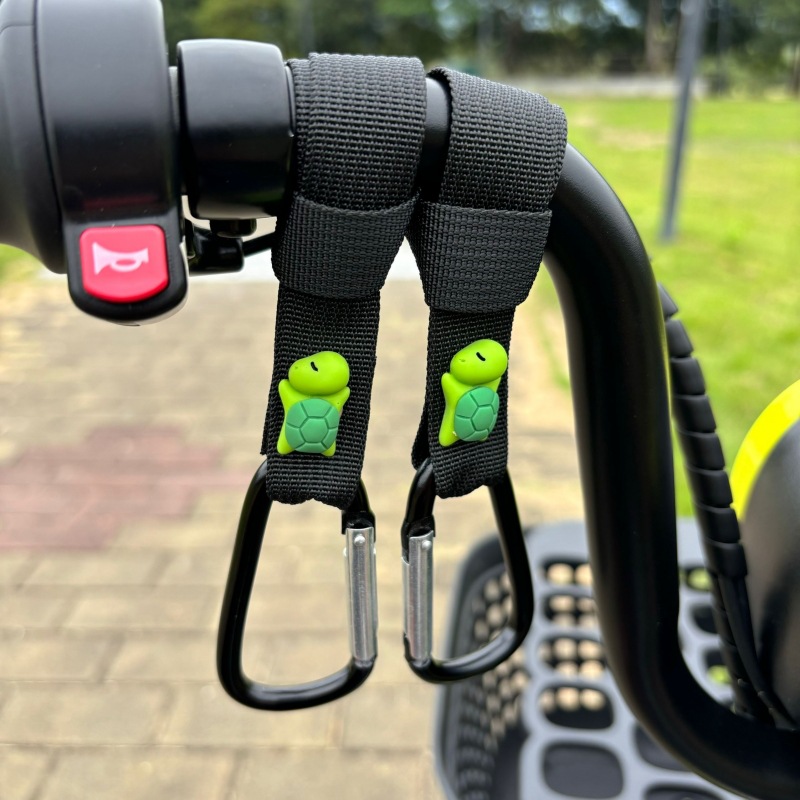 Gancho para coche eléctrico delantero universal sin perforaciones, almacenamiento multifuncional, batería, casco de bicicleta, bloqueo, dibujos animados lindos