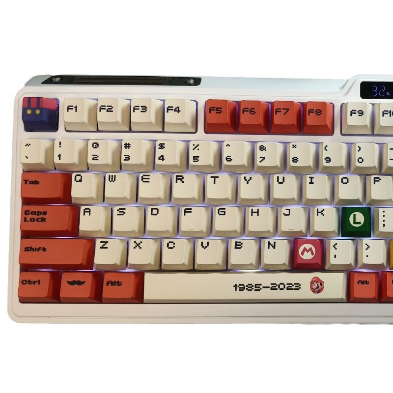 Mario keycap altura original PBT material 124 keycap sublimación adaptación soporte de teclado mecánico generación