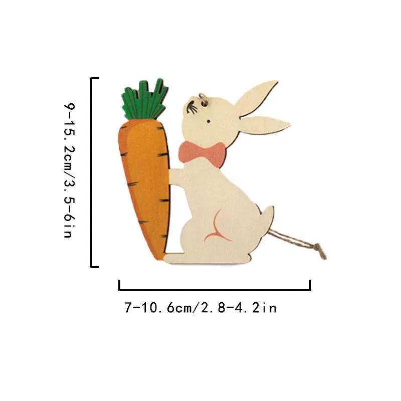 2025 новый деревянный пасхальное яйцо Пасхальная вечеринка домашний декор мультяшный деревянный щепа деревянный кулон