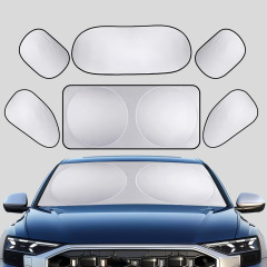 車用サンシェード 6点セット サンシェード 夏用 フロント サイド リア サンシェード セット 日焼け止め 断熱 サンシェード