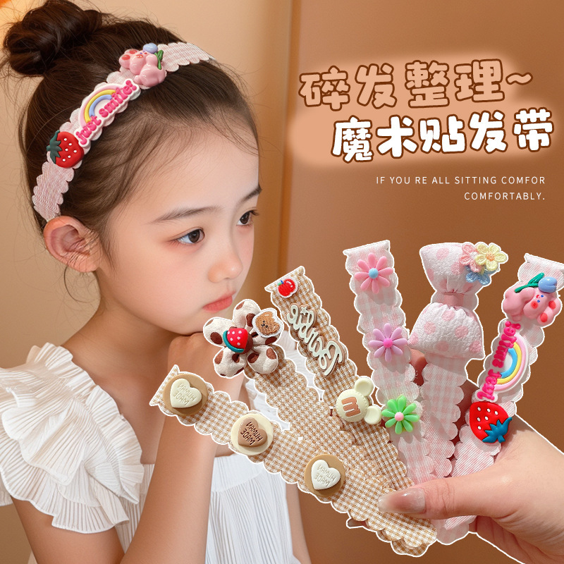 Cute Magic Tape Hair Accessories for Children, Baby Bangs Stickers, Hair Fixer for Girls, Hairbands, Hair Ornaments for Girls