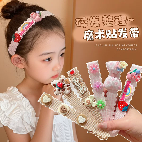 Cute Magic Tape Hair Accessories for Children, Baby Bangs Stickers, Hair Fixer for Girls, Hairbands, Hair Ornaments for Girls