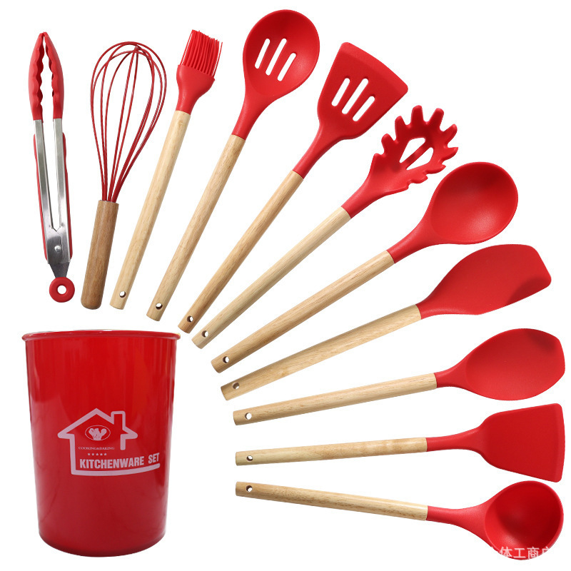 12 piezas de cocina de silicona antiadherente, cocina de silicona de grado alimenticio, cocina de silicona resistente a altas temperaturas