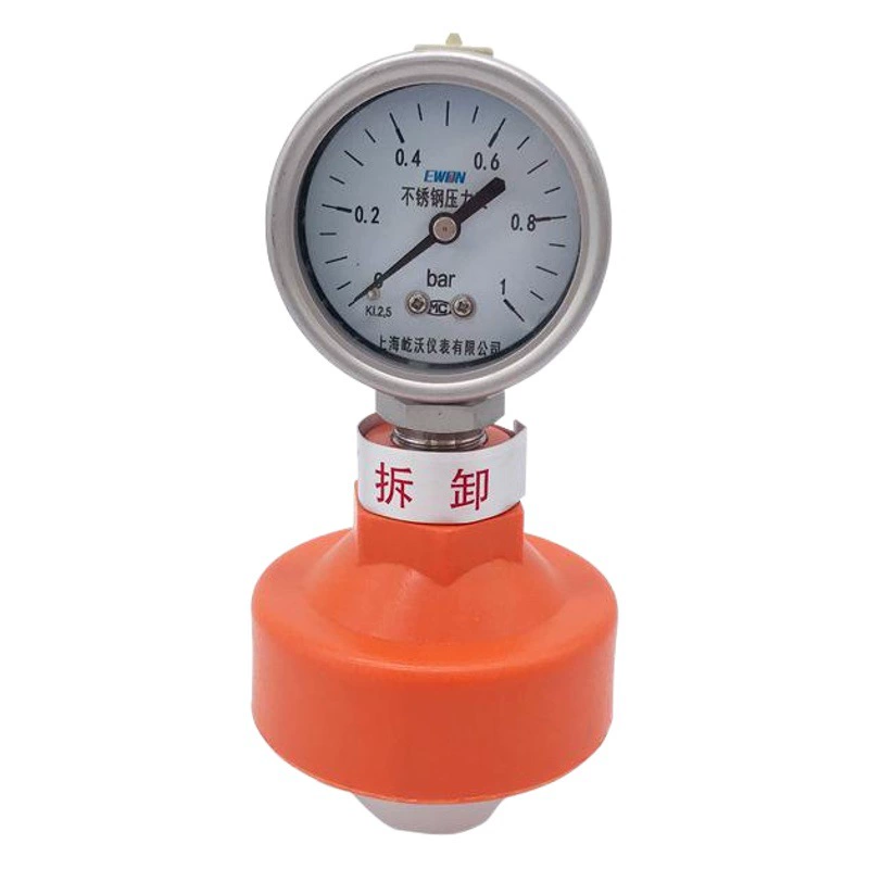 Полностью пластиковый манометр с диафрагмой, полностью пластиковый, антикоррозийный, YQS-100/MLPP/PTFE, антикоррозийный и долговечный