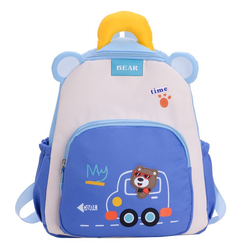 Nueva mochila de jardín de infantes lindos cavar oso mochila de dibujos animados mochila de bebé simple mochila de hombro ligera mayorista