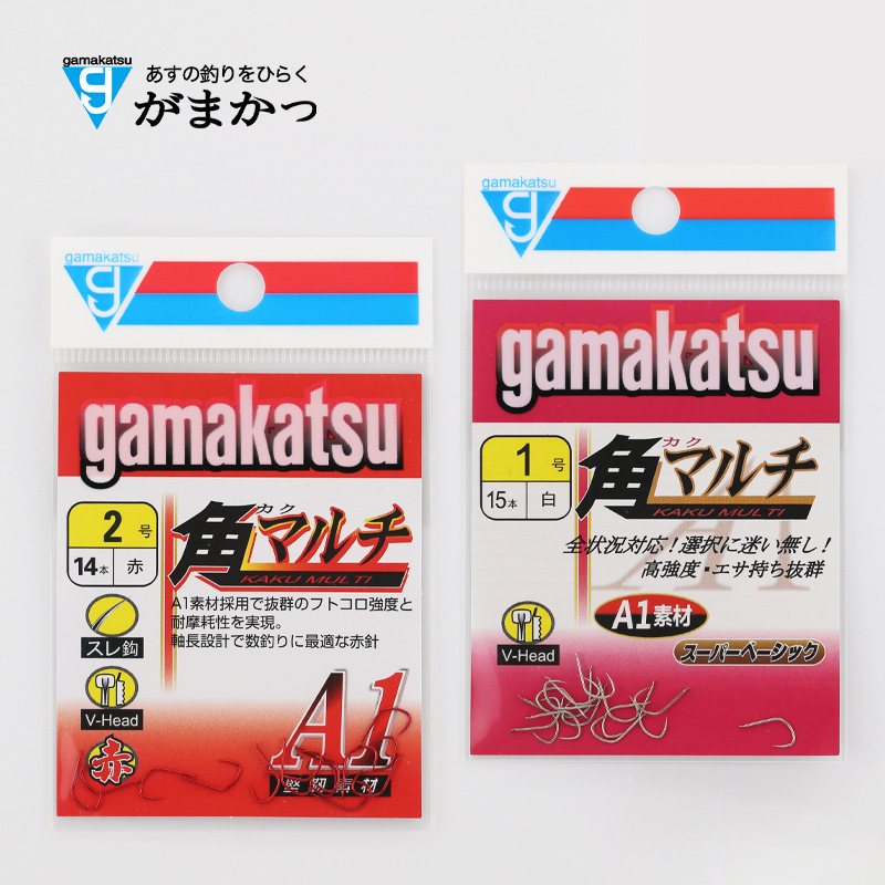 Gamakatsu White and Red Sleeve Hooks A1 Material, Barbless, High-Strength Fishing Hooks, Imported Gamakatsu White and Red Sleeve Hooks A1 Material, Barbless, High-Strength Fishing Hooks, Imported