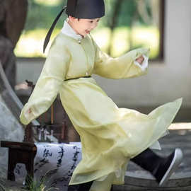 唐朝诗人李白杜甫高适孟浩然古装儿童汉服书生汉服国学服诗词朗诵