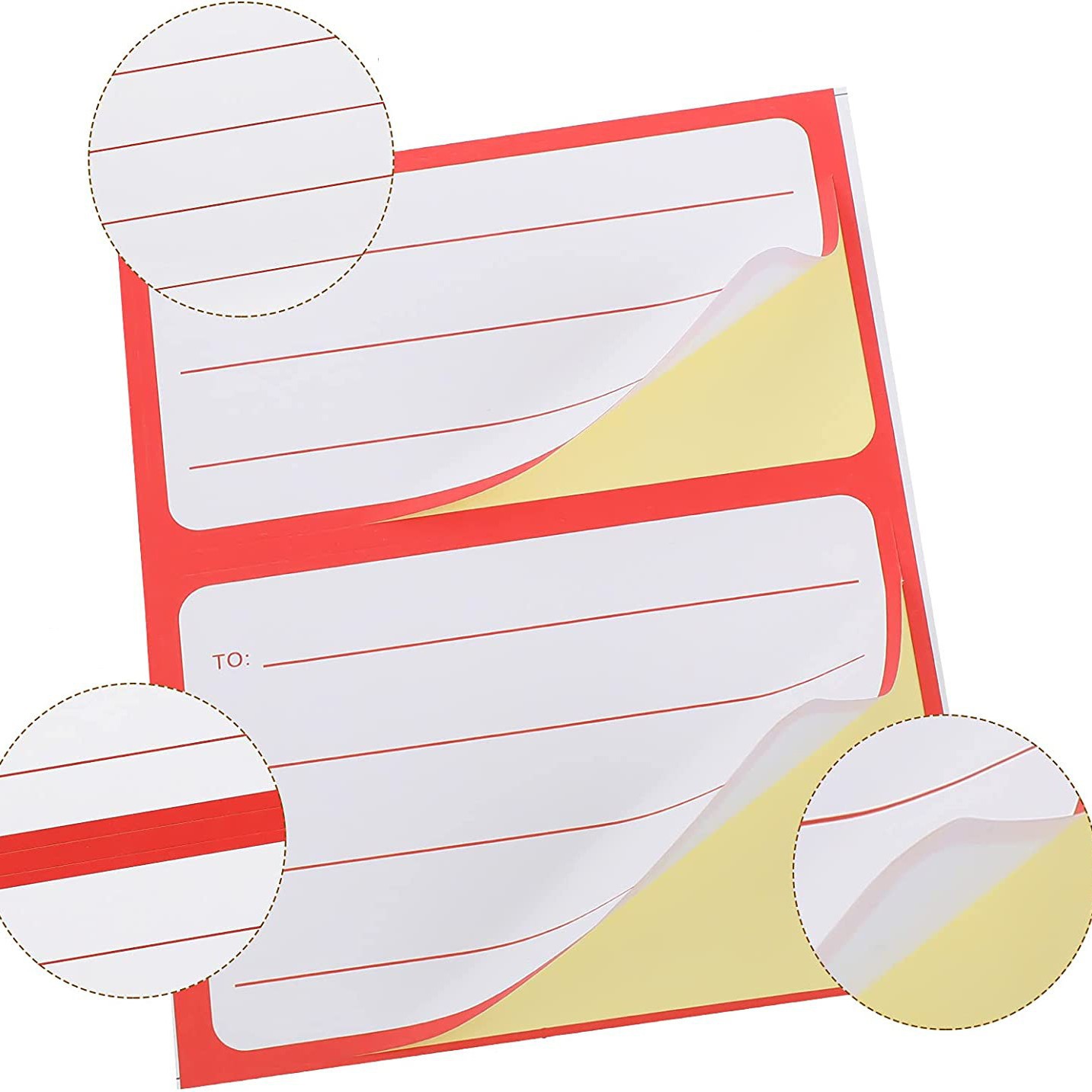 50 pegatinas/paquete etiqueta de correo de dirección universal etiqueta autoadhesiva de escritura a mano para el sobre de la caja de correo y etiqueta de envío