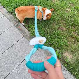 宠物牵引绳狗绳编织麻花绳外出大型犬短款舒适钉制防脱不勒手加粗