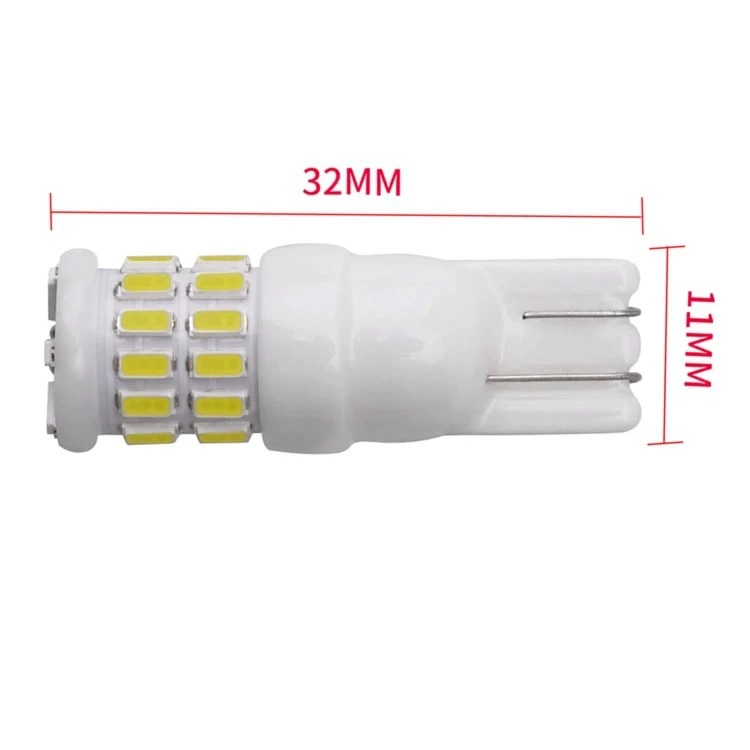 Керамический светодиодный фонарь T10, 30 SMD 3014, без ошибок, яркий настольный/приборный светодиодный свет