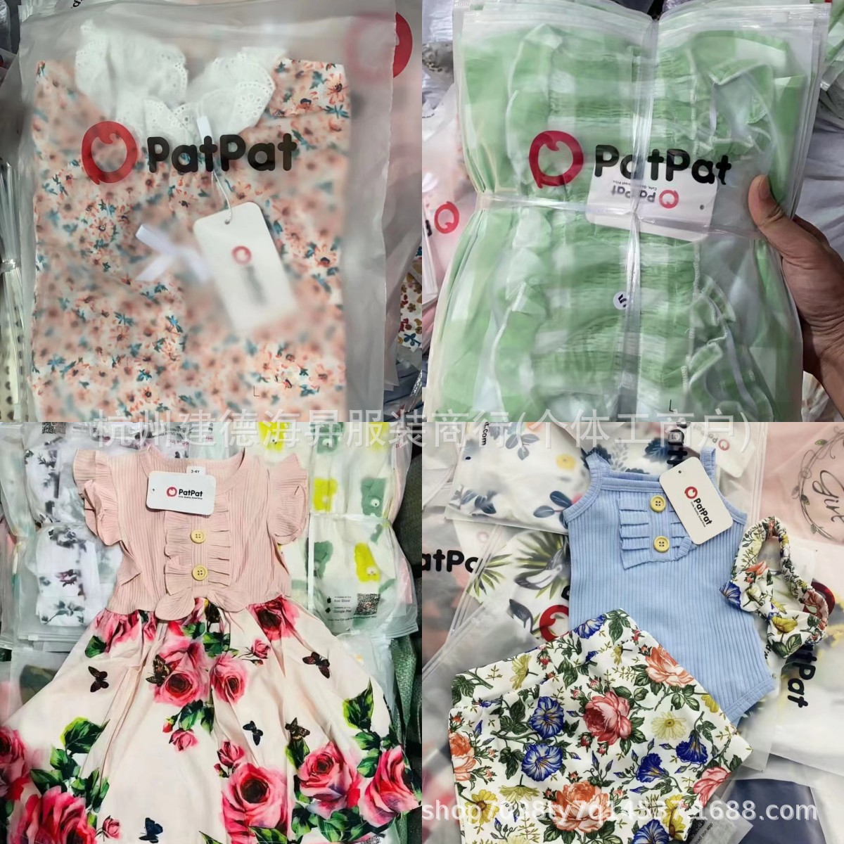 Patpat mixed style children's summer trendy cute tops mix and match, export children's clothing overstock special offer wholesale