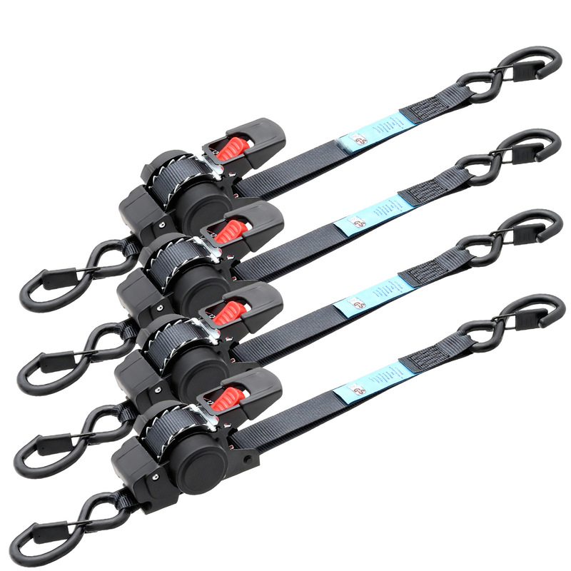 1inch Automatic Recycling Ratchet Tightener Cargo Binding Belt Car Motorcycle Transportation Fixed Binding Belt