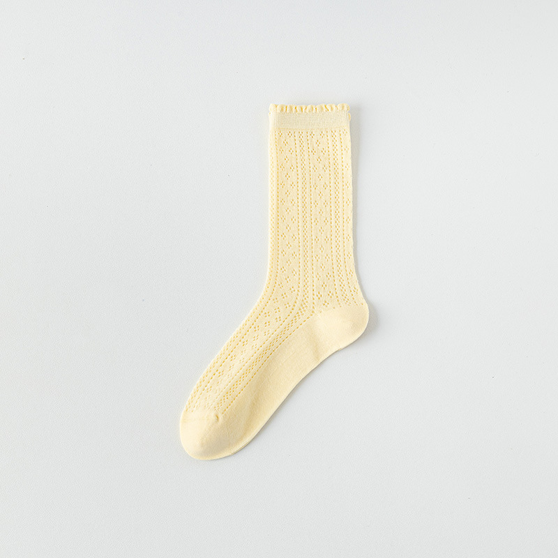 Calcetines de Tubo Medio de Malla para Mujer de Algodón, Transpirable para Verano image 12