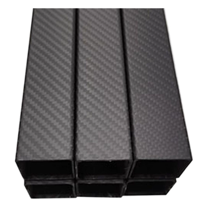 Трубка из углеродного волокна с плоским плетением, углеродное волокно полотняного переплетения, аксессуары для спортивного оборудования, телескопическая прямоугольная трубка, квадратная трубка из углеродного волокна 3K
