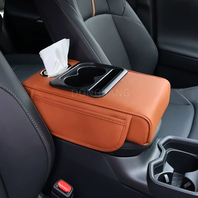 bag four-in-one car armrest box — Armrest box pad - gt-6-no-embroidery-3-cayenne-color-free-a-pack-of-small-tissues