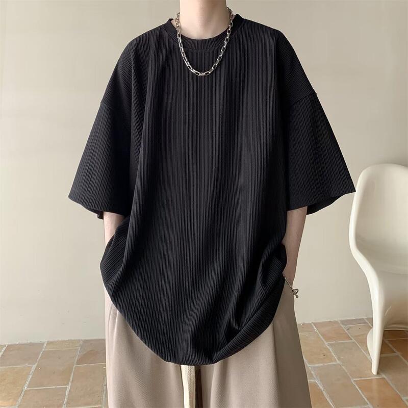 Short-sleeved T-shirt Men's Summer Seven-sleeved Men's Loose Trendy Brand Fashion Niche Design American-style T-shirt