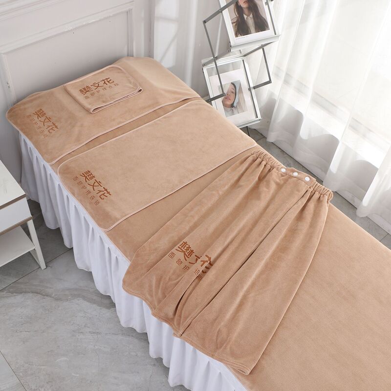 Skin Management Turban Beauty Salon Bed Towel Thickened Absorbent Bath Skirt Manufacturer Direct Sales Beauty Salon Special Towel