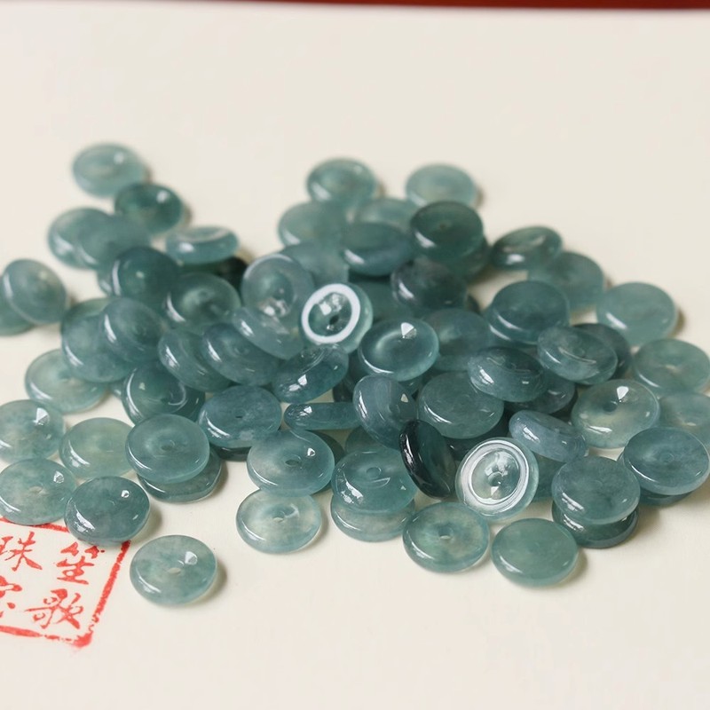 青い水の材料の翡翠の氷の種の小さい平安は玉を掛けて手の玉のdiyを掛けます。|undefined