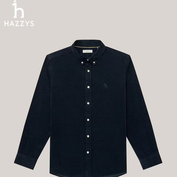 跨境哈吉斯Hazzys长袖细条纹灯芯绒衬衫男ASCZK1BDK10|undefined