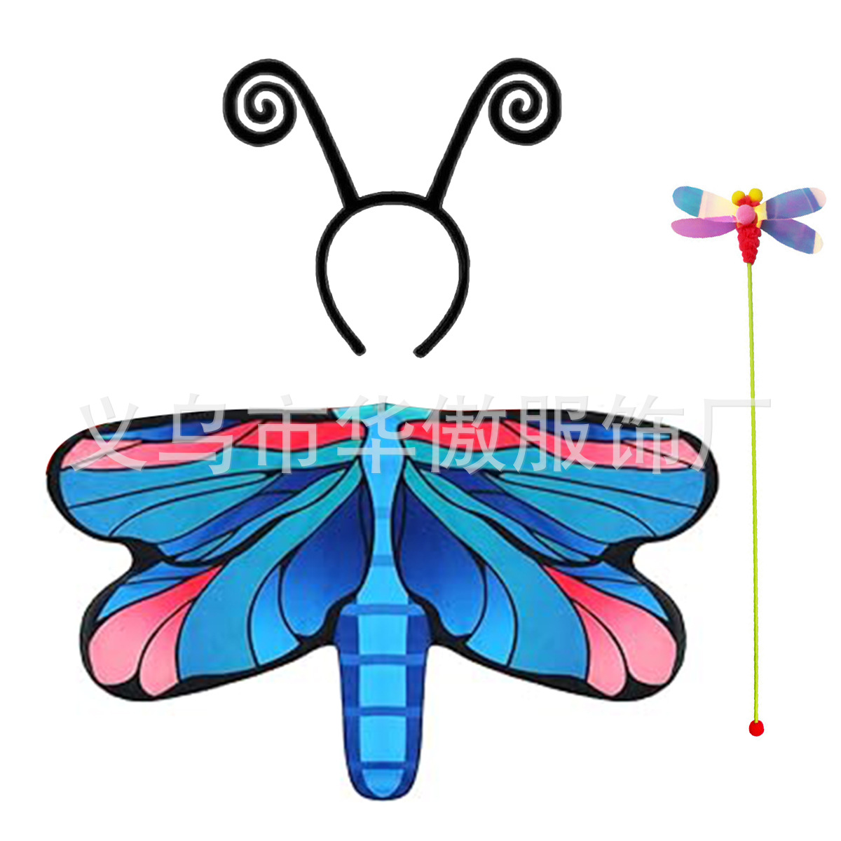 날개 + 머리띠 + 마술 지팡이