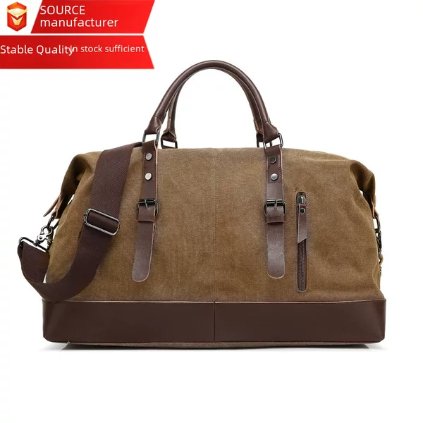 Cross-border Neutral Large Capacity Travel Bag Luggage Bag Casual Canvas Shoulder Crossbody Travel Bag Handbag Dual-use