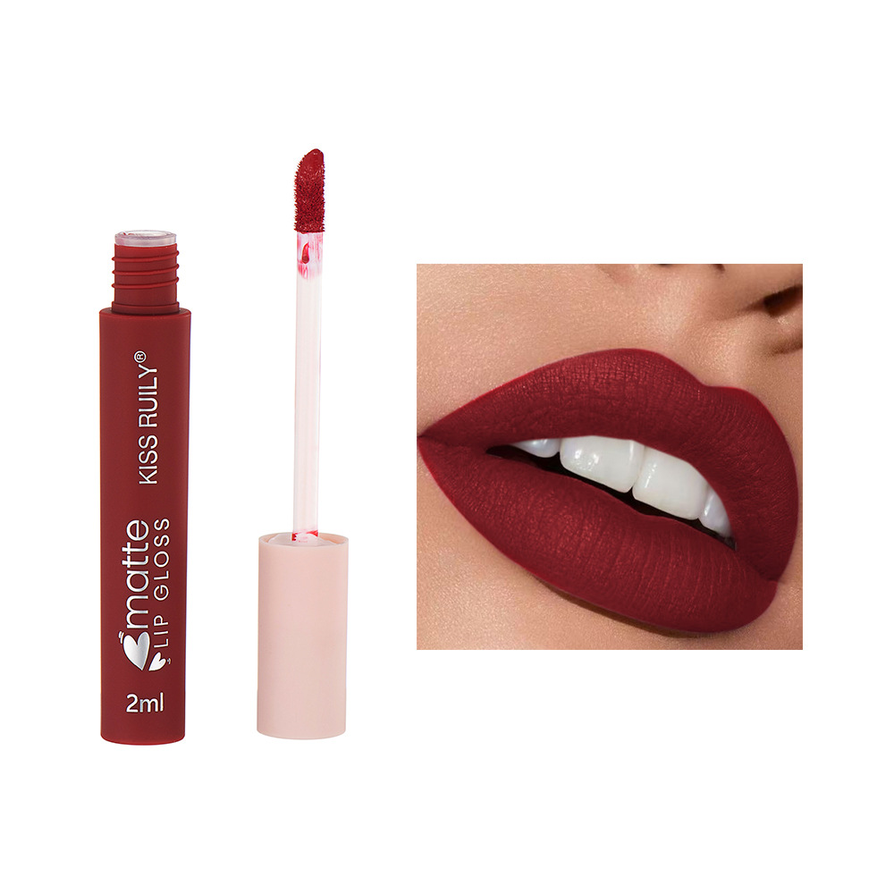 Cross-border Makeup 12-piece matte non-stick cup lip gloss set, European and American style liquid lipstick velvet waterproof lip gloss for export undefined