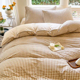 严选供应四件套卡通被套床单套装家用床品双人被罩三件套床上用品