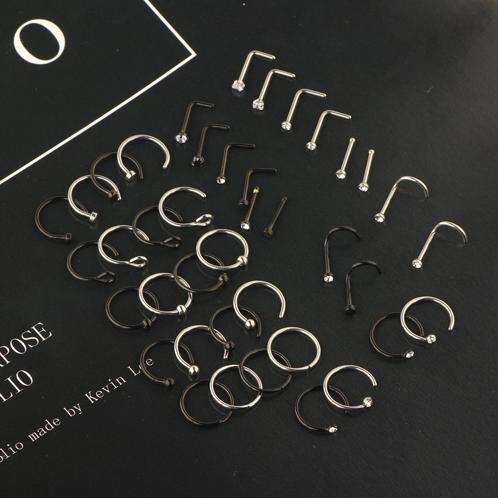 Pointed titanium steel lip stud product view