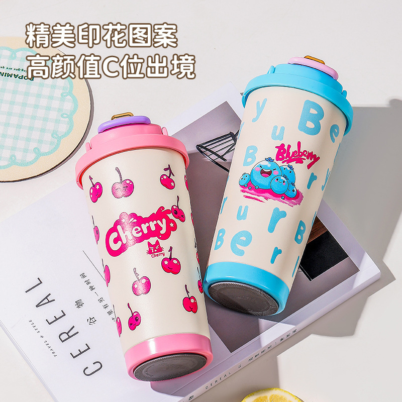 新しい 316 ステンレス鋼断熱コーヒーカップスマート温度測定高価値男性と女性の学生ウォーターカップ卸売|undefined