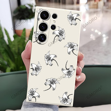 速卖通爆款简约花卉手机壳A55tpu保护套S25edge防摔软壳S24北欧风
