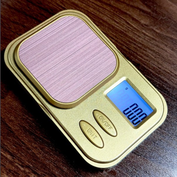 新款厂家现货高精度绿光天平口袋秤1000g秤0.01克拉称手掌电子称