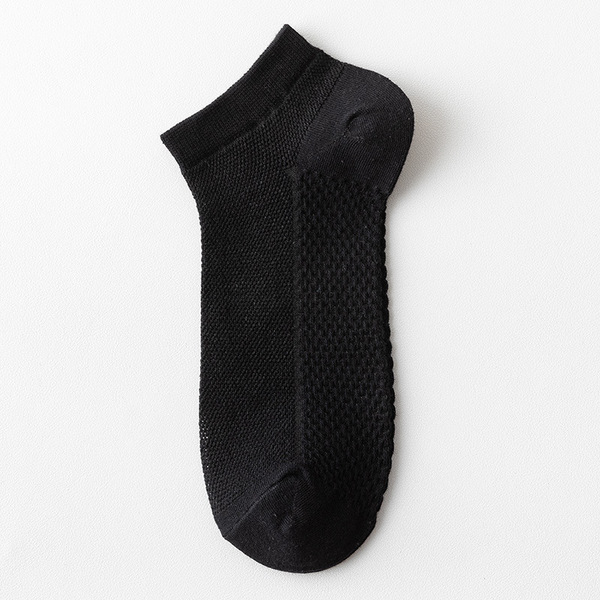 Zhuji Socks Men's Summer Thin Mesh Breathable Socks Pure Cotton Sweat-Absorbent and Deodorant Business Short Men's Socks Wholesale